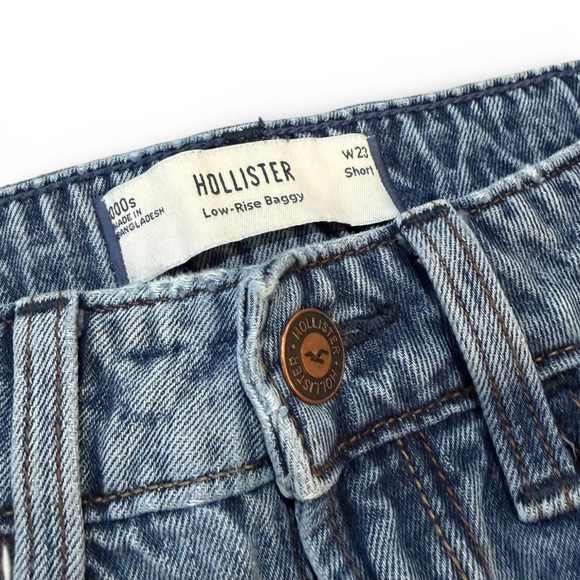 Hollister Low Rise Baggy Jeans W23 Short Y2K Denim - Picture 3 of 3